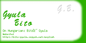 gyula bito business card